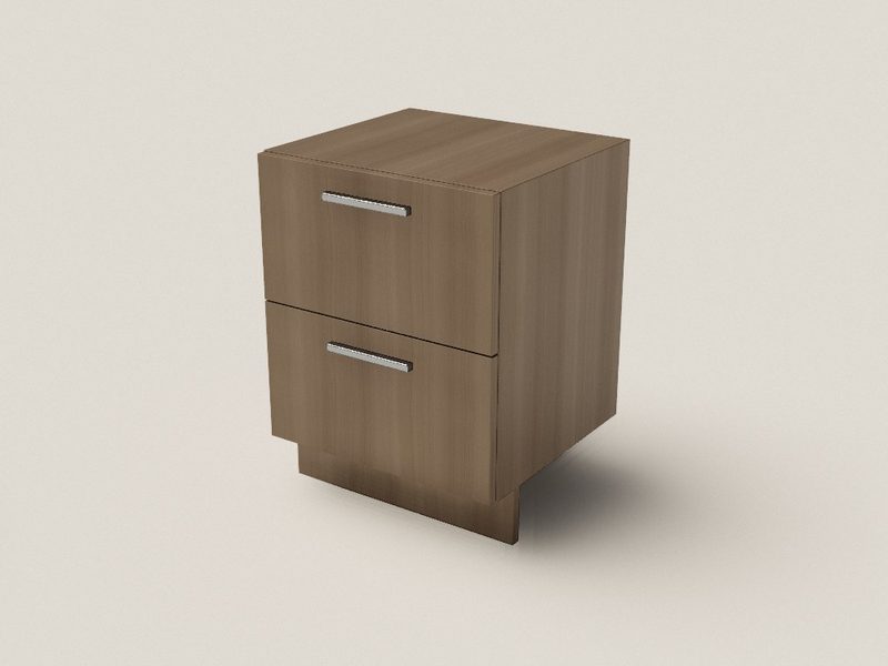 Mesa de luz 2 cajones (modelo 3D)